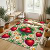 Floral Garden Theme Crystal Velvet Rug Personalized Custom Name Text Soft Floor Mat Home Decor