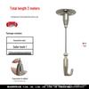 Steel Wire Rope Lifting Hanger: Alloy Hook Safety Adjustable Clip for Luminaire Fixing and Picture Hanging