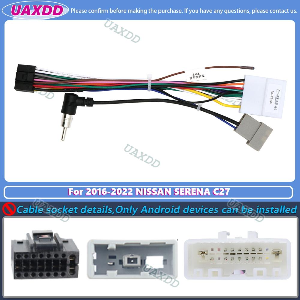 2 Din Car Android Frame Kit Panel for 2016-2022 Nissan SERENA C27 9 10.1 Inch Interior Stereo Radio Fascia Cable Video Harness Radio Accessories 4