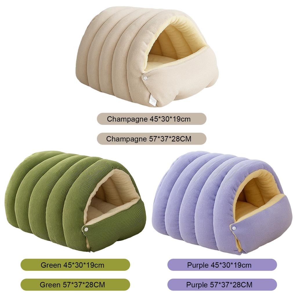 Katzenbett mit abnehmbarem Kissen Warme Höhle Nest Haustierzelt für Kätzchen und kleine Haustiere im Innenbereich