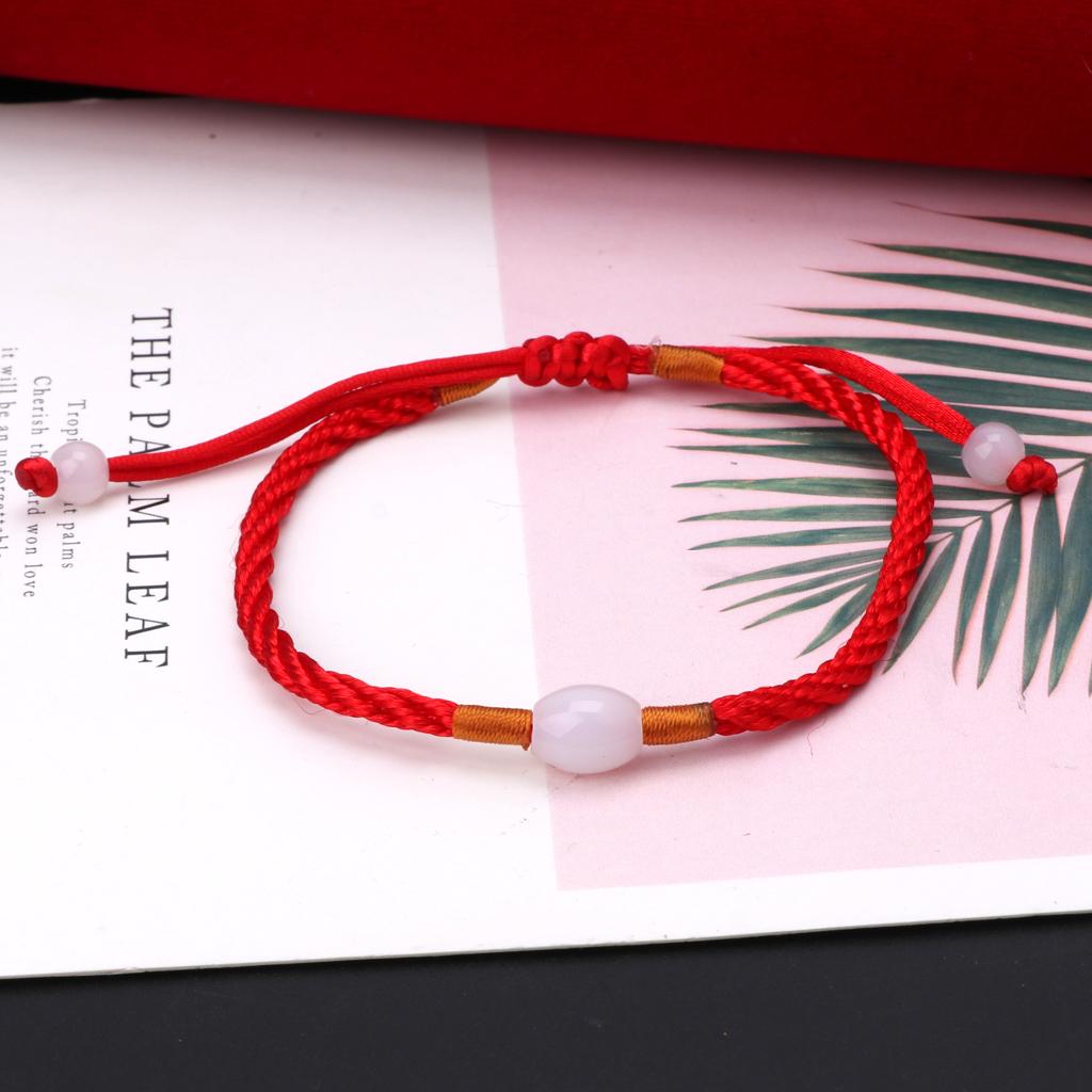 Ethnic Style Braid Red Rope Bracelet Hand-woven Bracelet Amulet Gift for Friends