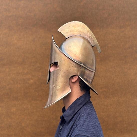 Cască spartană medievală, complet purtabilă, costum de cavaler 300 spartan, cadou perfect de Halloween pentru el