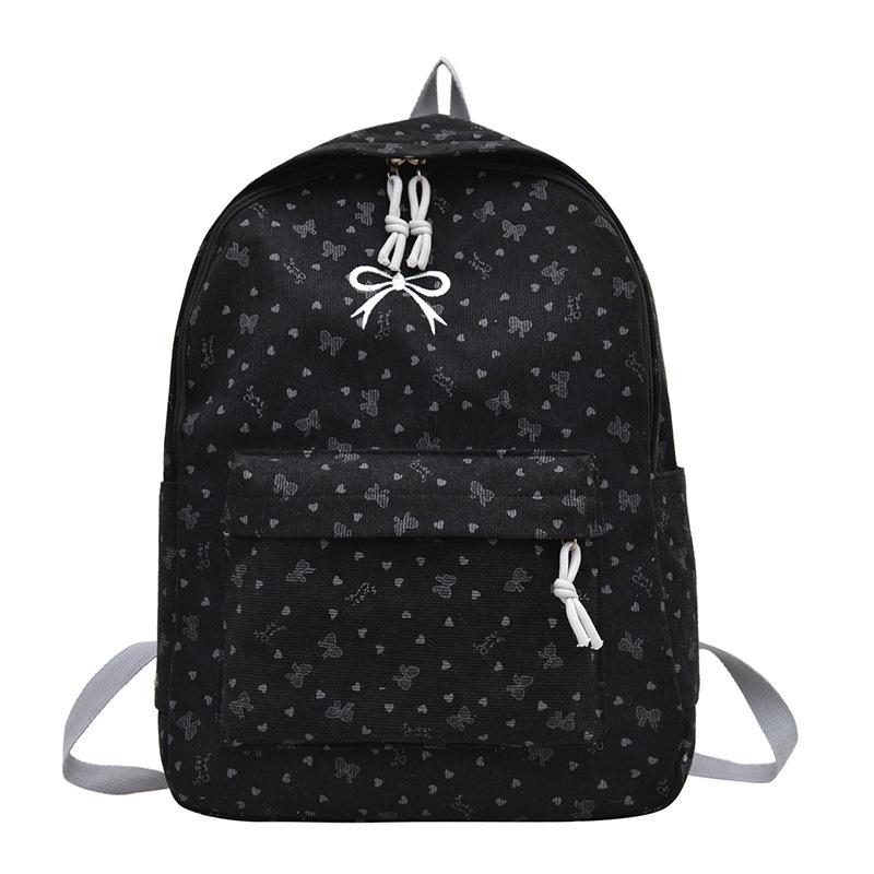 2026 New Corduroy Backpacks for Women, Large Capacity, Fashionable Student School Bag, Multifunctional Commuter Backpack