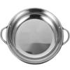 Durable Stainless Steel Hot Pot Pan for Cooking Kitchen Use 4Pcs Silver
