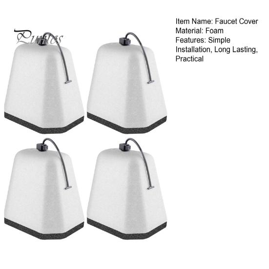 1/2/4Pcs Outdoor Foam Faucet Covers Reusable Universal Easy To Install Winter Freeze Protection Outdoor Faucet Covers