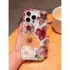 Butterfly safflower is suitable for iphone15 mobile phone case Apple 16promax beautiful 14plus airbag 13 transparent 12