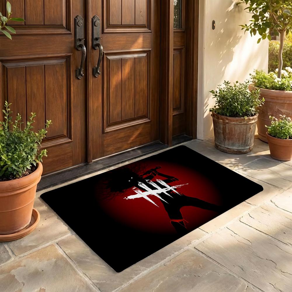 Anime D-Dead by D-Daylight Floor Mat Flannel Door Mat Non-Slip Bedroom Living Room Home Decor