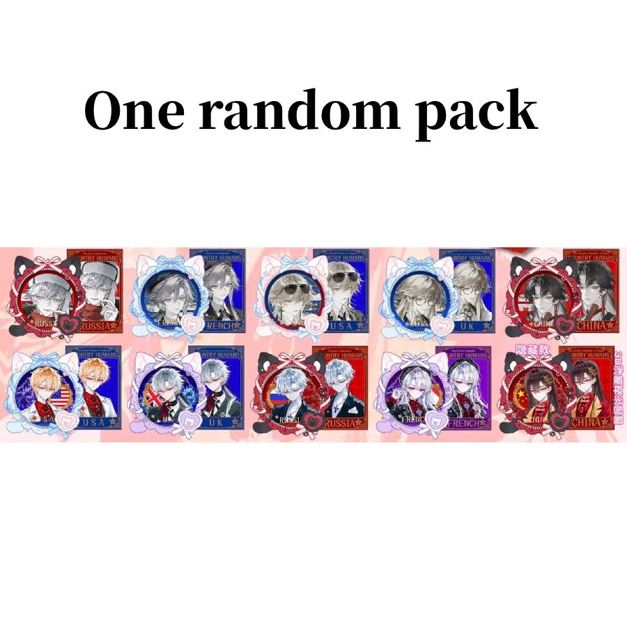 CountryHumans Китай (ЧУ Ву Чан) Интерактивная блестящая лазерная жестяная значок-булавка AR, Коллекционная слепая коробка для фанатов, 75 мм One random pack *1ea