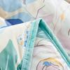 Elegant Blue Flowers Summer Cooling Quilt Floral Style Air Conditioner Quilted Quilt Skin-friendly Thin Blanket Machine Washable