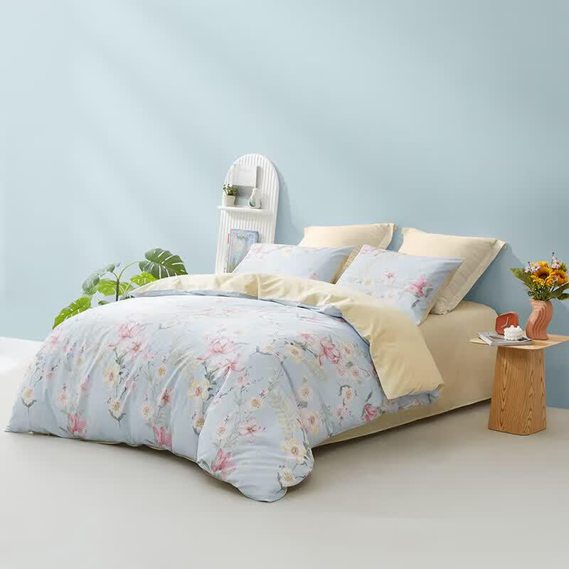 Luolai Floral Whisper All-Cotton 4-Piece Bedding Set