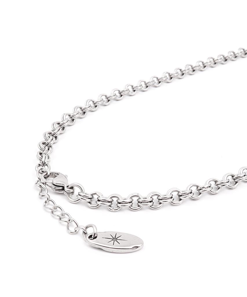 Polalita Vintage Chain Layered Necklace (Plt-Nl-068_Sv)
