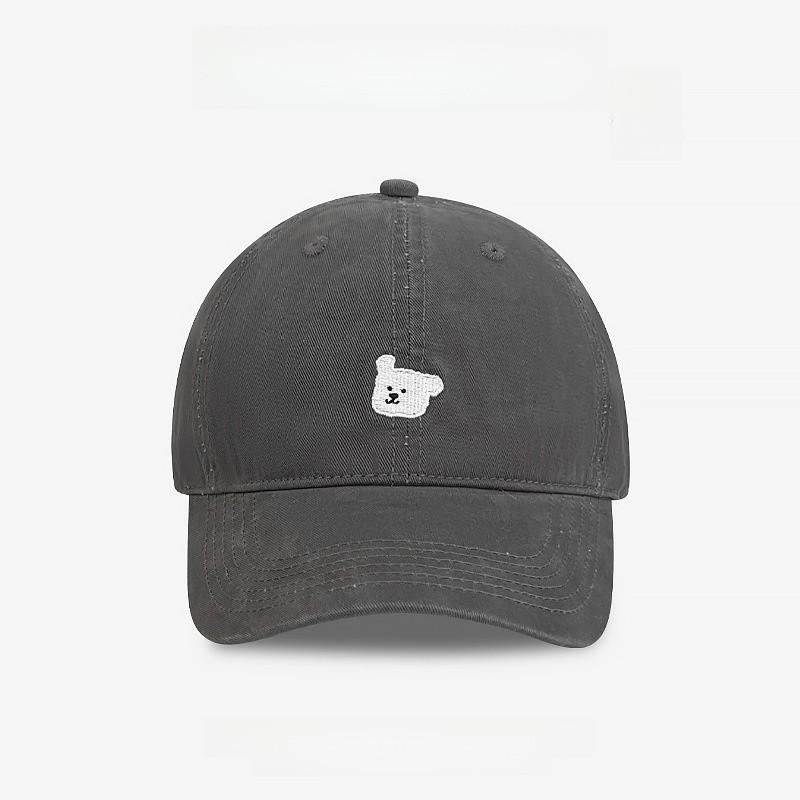 Embroidered Dog Baseball Cap With Short Brim For Casual Spring Wear