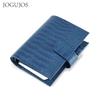 Portable Crocodile Pattern Leather Notebook with Card & Cash Slots