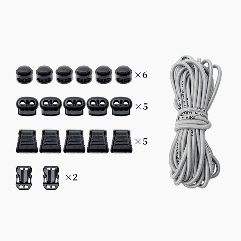 

Diy Elastic Rope Backpack Expansion Rope Set Outdoor Camping Sports Mountaineering Bag Modification Rope Buckle 1Pc сірий колір