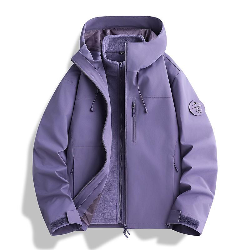 3-in-1 Fleece Lined Waterproof Windproof Jacket Outdoor Hiking Camping Skiing