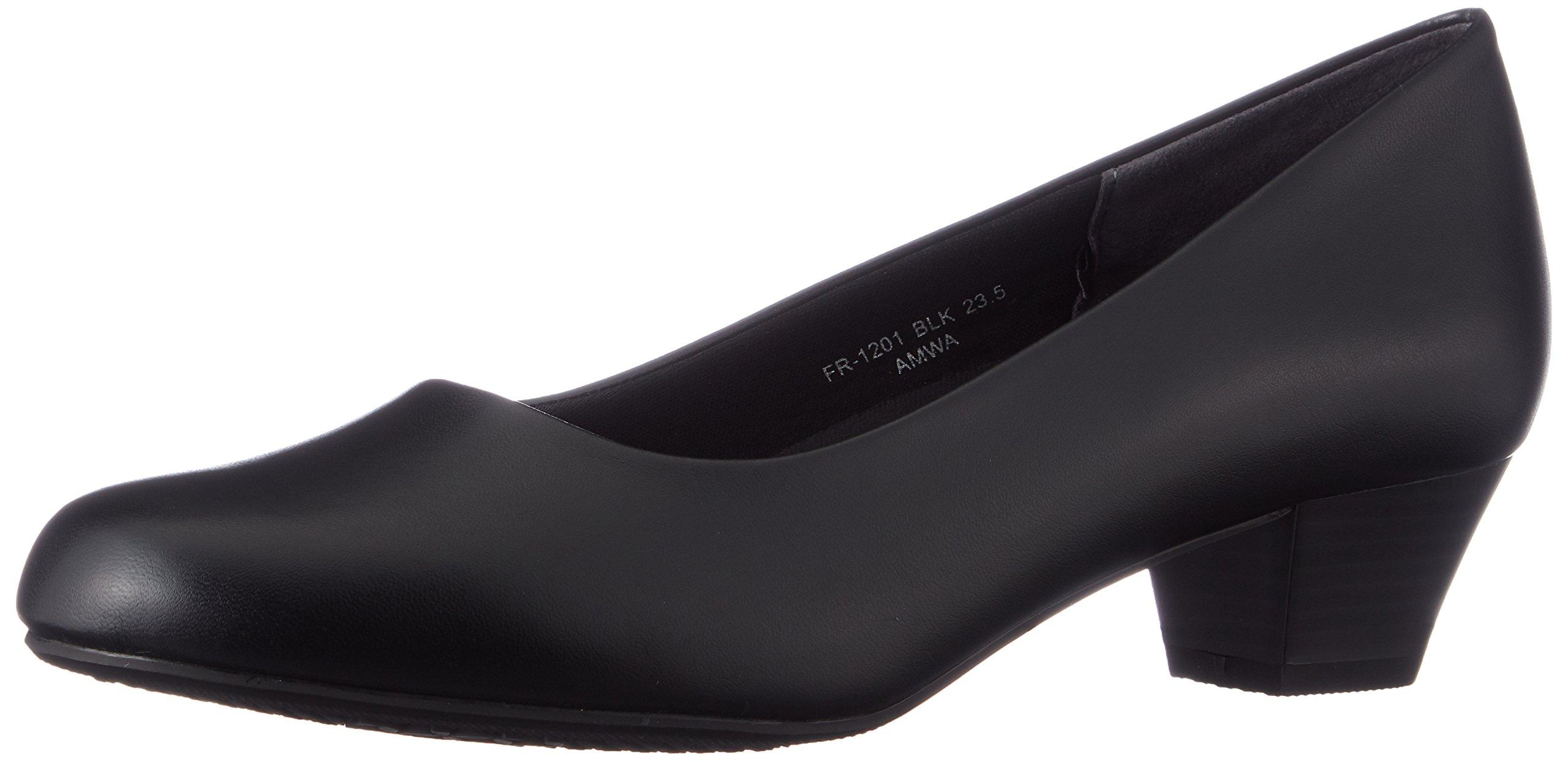

Wide 3E Waterproof Round Toe Pumps Black cm [Fuwaraku] 3.5cm Heel [21.5cm~25.5cm] Women s 23.5 чорний