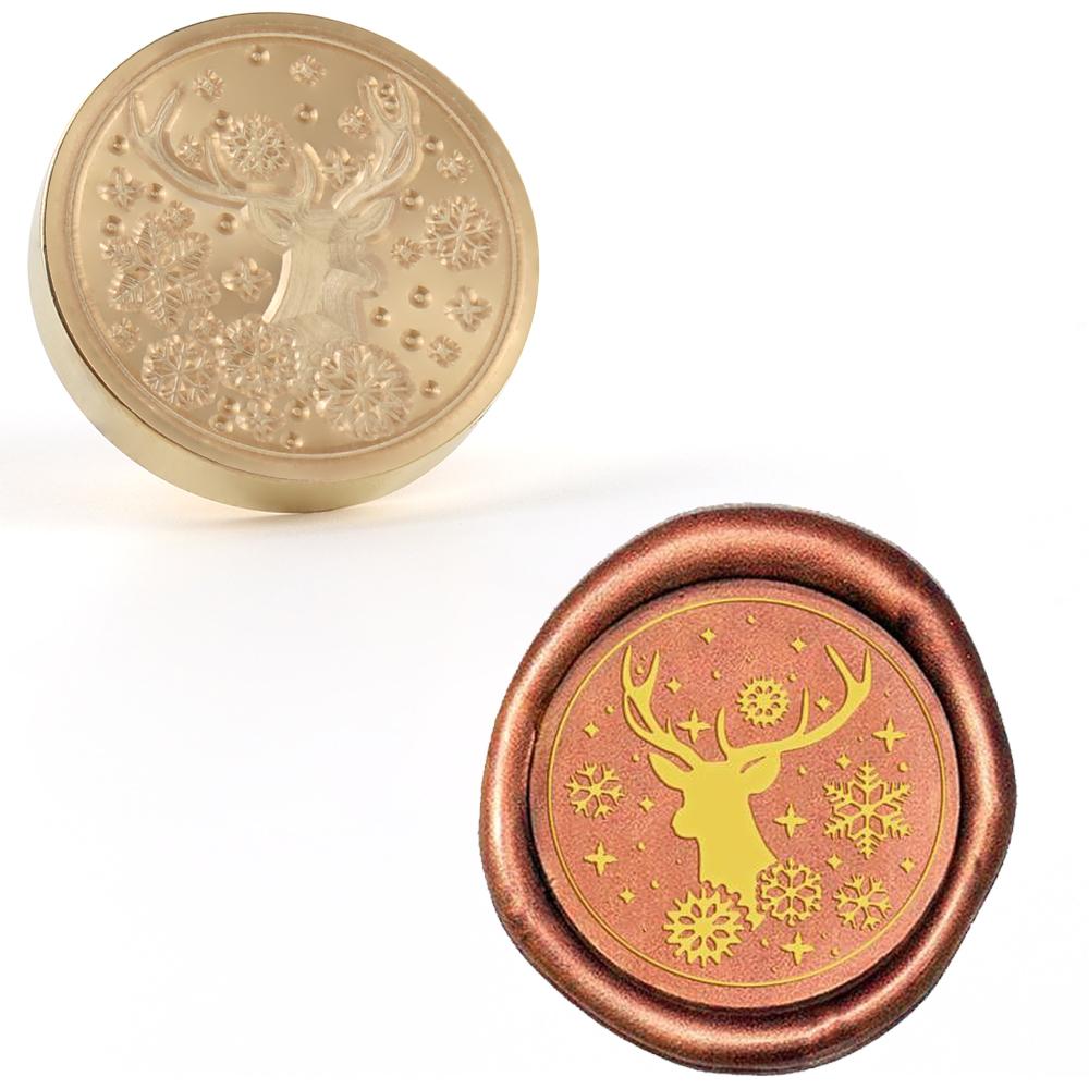 Christmas Crystal Ball Wax Seal Stamps Snowflake Wax Seal Stamp Head Christmas Eve for Invitations Envelope Card Gift Decoration