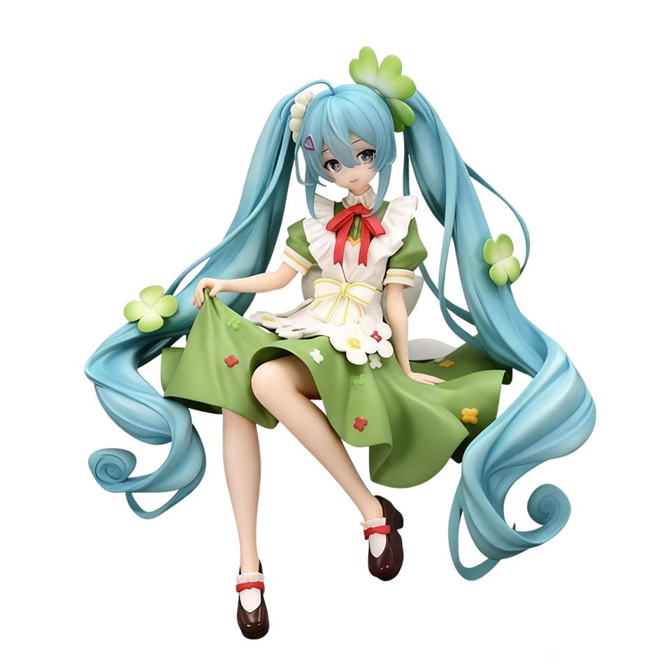 15cm Anime Figure Hatsune Miku Noodle Stopper Lucky Grass Fairy Action Figure PVC Collection Model Ornament Toys Gifts