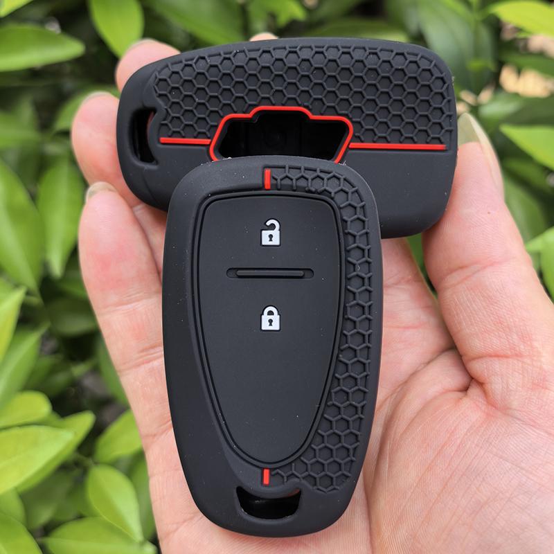 2 Buttons Silicone Car Remote Key Cover Case Holder for Chevrolet Cruze Spark 2016 Excellent Smart Remote FOB Key Shell Holder