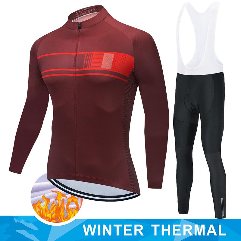 Winter Thermal Fleece Cycling Jersey Bike Mtb Clothing Men Men's Set Ciclismo Hombre Bicycles 2026 Suit Retro Sets Man Clothes