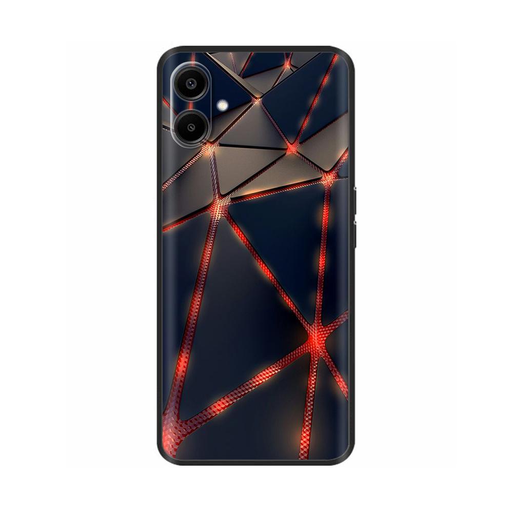 For Samsung Galaxy A06 Back Cover Soft Black Print Silicone Bumper Phone Case for Samsung Galaxy A06 A05 A04 Cases Fundas Coque