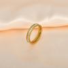 European and American gold three-ring ring, titanium steel matte diamond-inlaid plain ring light luxury bracelet