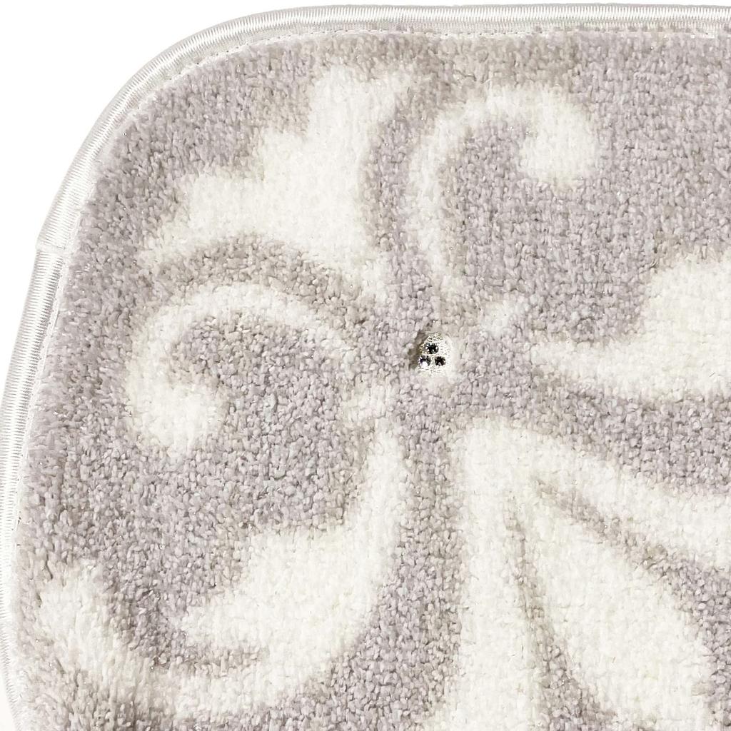 Senko NYNAS Grand Toilet Lid Cover with Adhesive Greige with Elegant 35712 Sheet, Rhinestones, Design,