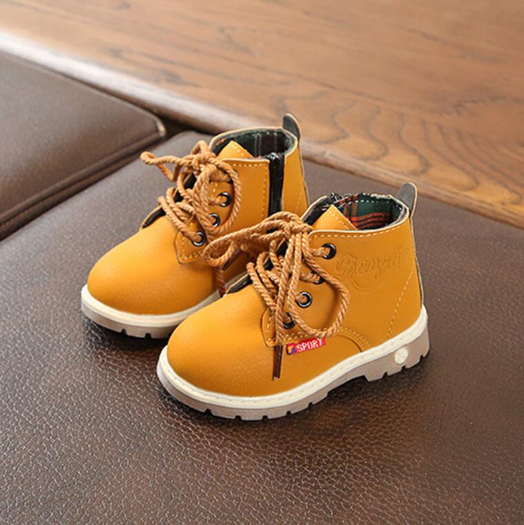 

Children Shoes Boots For Girls Boys Casual Spring Kids Martin Boot Toddler Leather Antislip Sport Running Shoes Sneakers B 21