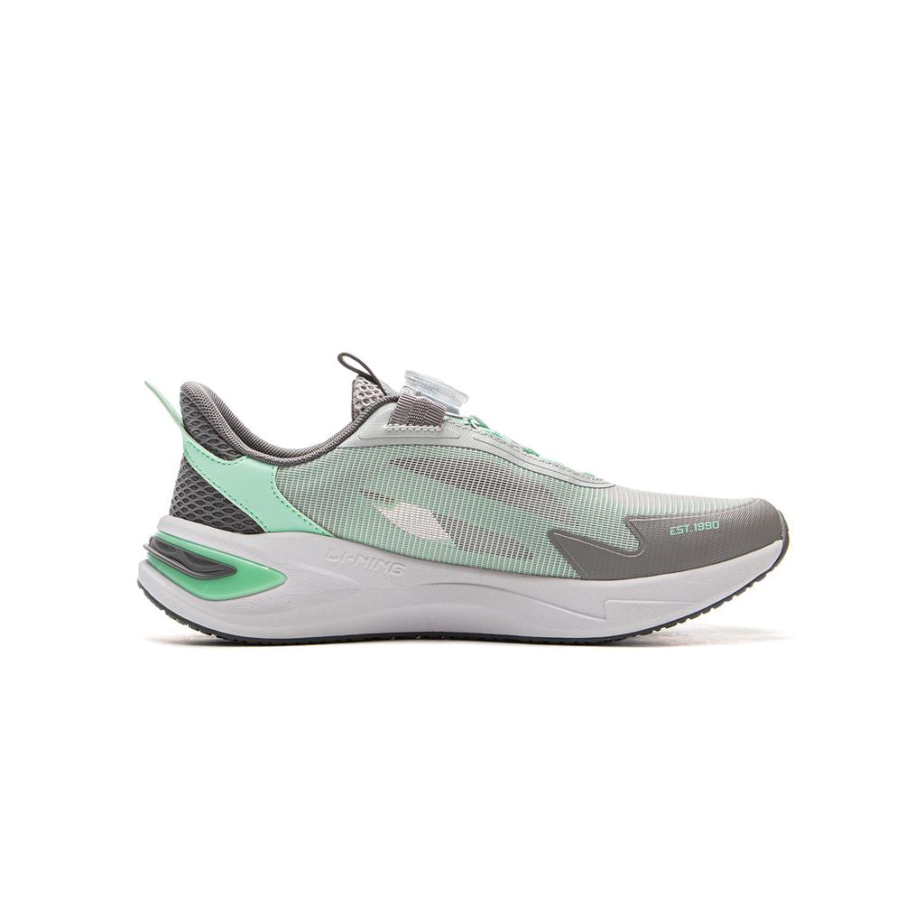 Li Ning Kids Sports Lifestyle Series Comfortable Shock Absorption Breathable Support Low-Top Casual Shoes Kids sneaker Chuan-Stone-Grey YKCV046-5