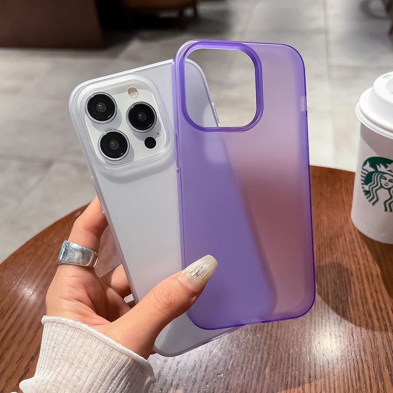 Ultra Thin Transparent Hard Back Cover Case For iPhone 15 14 Plus 13 12 Pro Max Matte PC Clear Shell Coque Apple 13 Shockproof