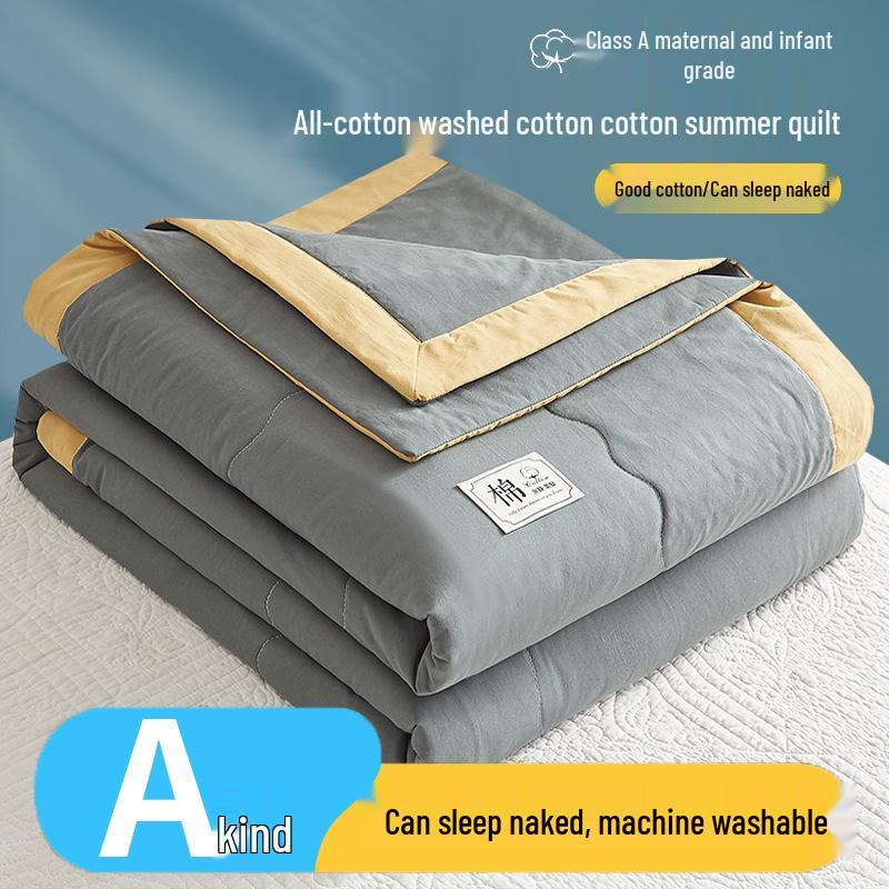 Class A Xinjiang Cotton Summer Quilt: Pure Cotton Cool, Machine Washable, Air Conditioning Friendly, Single Thin Cover and Lining