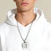 1 STKS 67 Nummer Hanger Ketting Minimalistische Ketting voor Vrouwen Mannen Geluksnummer Sieraden Trendy Feestcadeaus Roestvrij Staal Kettingen