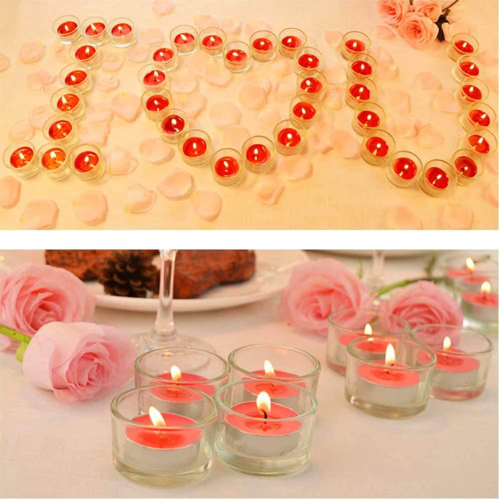 Clear Glass Tealight Candle Holders, for Standard 1.5" Tealights, Bulk Wedding & Party Centerpieces, Home Table Decor