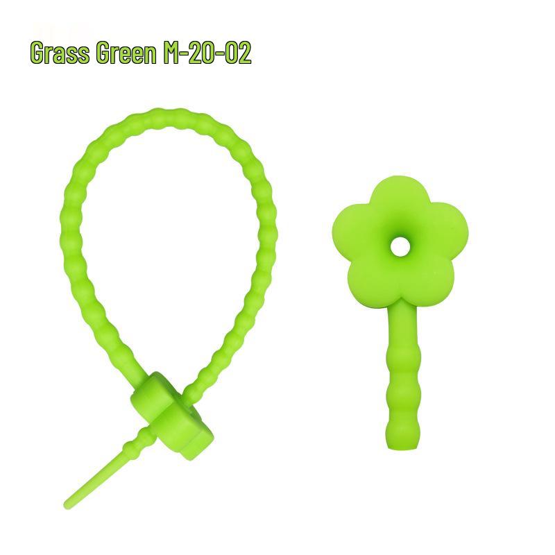 Multicolor TPR Silicone Zip Ties: Elastic Self-Locking, Reusable Cable Organizers & Keychain Pendants.
