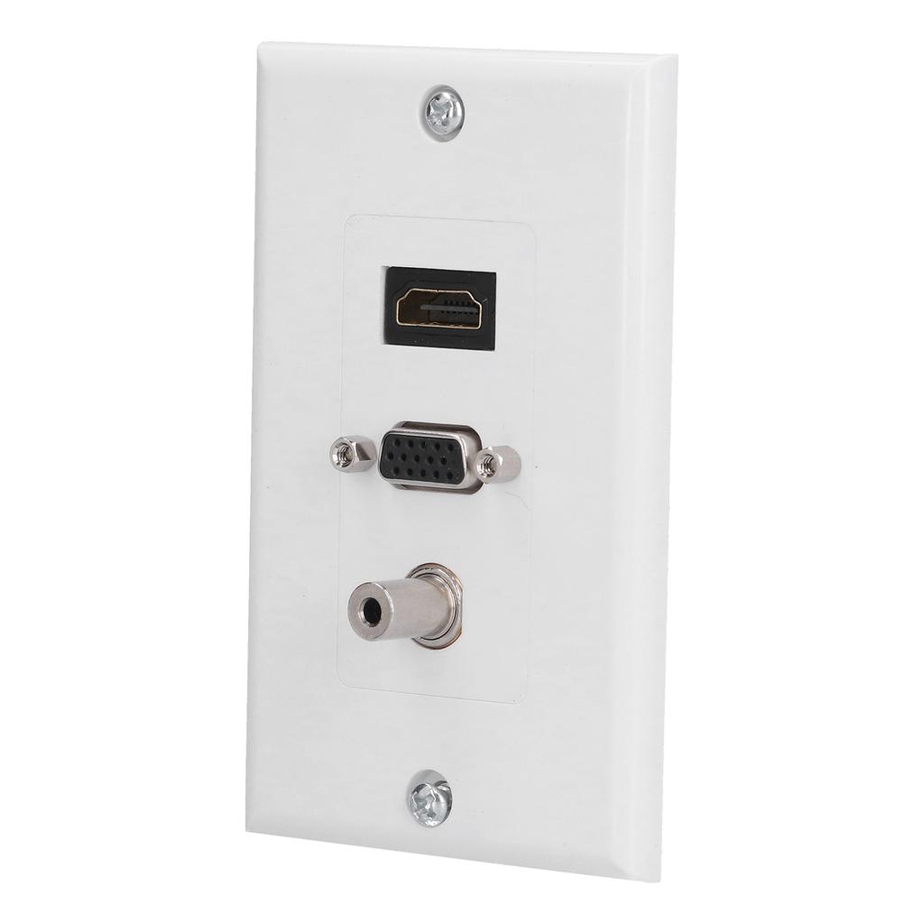 Audio Video Wall Socket 3.5mm F Connector Multimedia Port Wear Resistant Composite Video Panel