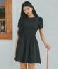 Banwonateullie A3455 Cutout Shirred Dress_Black
