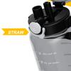 2000ML Large Capacity Sports Water Bottle with Straw Outdoor Fitness Portable Water Cup Leak-Proof