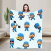 Coperta Super Morbida da Viaggio P-POCOYO Elly Coperta Plaid Copriletto in Flanella per Soggiorno Copridivano Originale