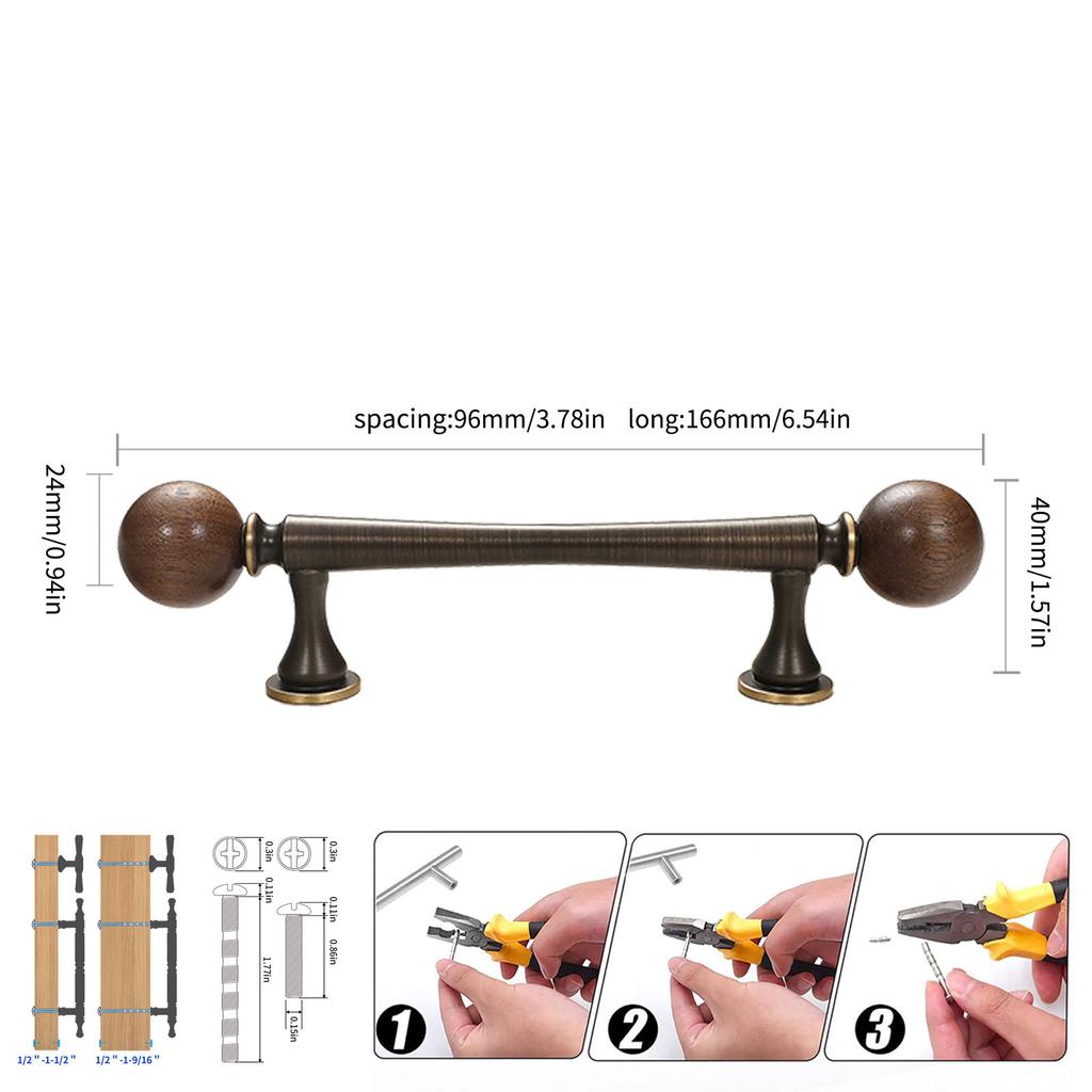 Wardrobe Door Handle Kitchen Door Knobs for Cabinets Knobs Wood Cabinet Knobs Nature Style Wooden Cabinet Handle
