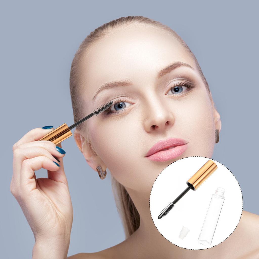 10Pcs Eyelash Growth Liquid Refilling Bottle Empty Mascara Tube with Wand Reusable Mascara Container Travel Daily Use