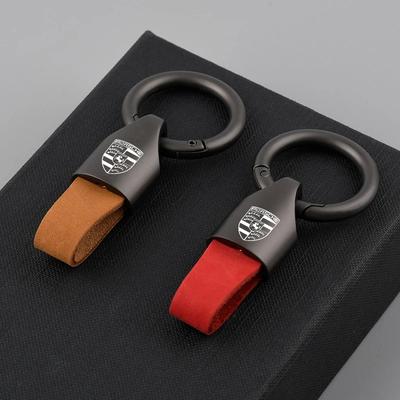 Car Key Chain Ring Holder Suede Keychain Pendant Keyring For Cayenne Panamera Macan 911 718 Taycan Boxster Cayman 918