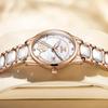 OLEVS Women's Cute Waterproof Watch with Japanese Movement, Luminous Display, Date Function, White