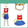 Stretch Cotton Wonder Woman Dress With Bow Accent For Toddlers