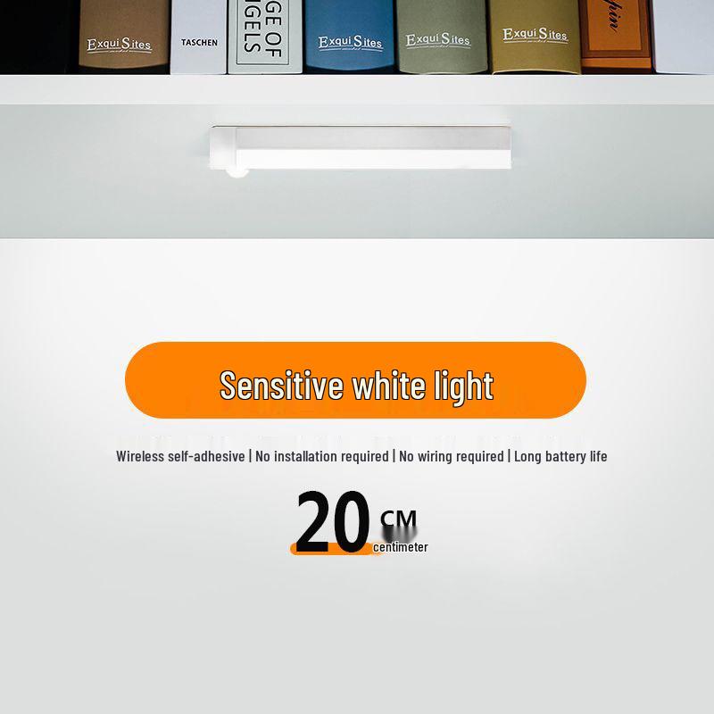 LED Motion Sensor Night Lamp: Magnetic Rechargeable Light for Wardrobes, Wine Cabinets, and Dormitories.