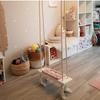 INS Style Kids Swing Chair: Solid Wood Seat with Cushion & Cotton Rope - Perfect for Bedroom Decoration & Baby Entertainment.