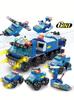 147PCS 6 IN 1 City Police Series Car Particle Constructing Blocks Assembling Children Bricks Puzzle Toys Present