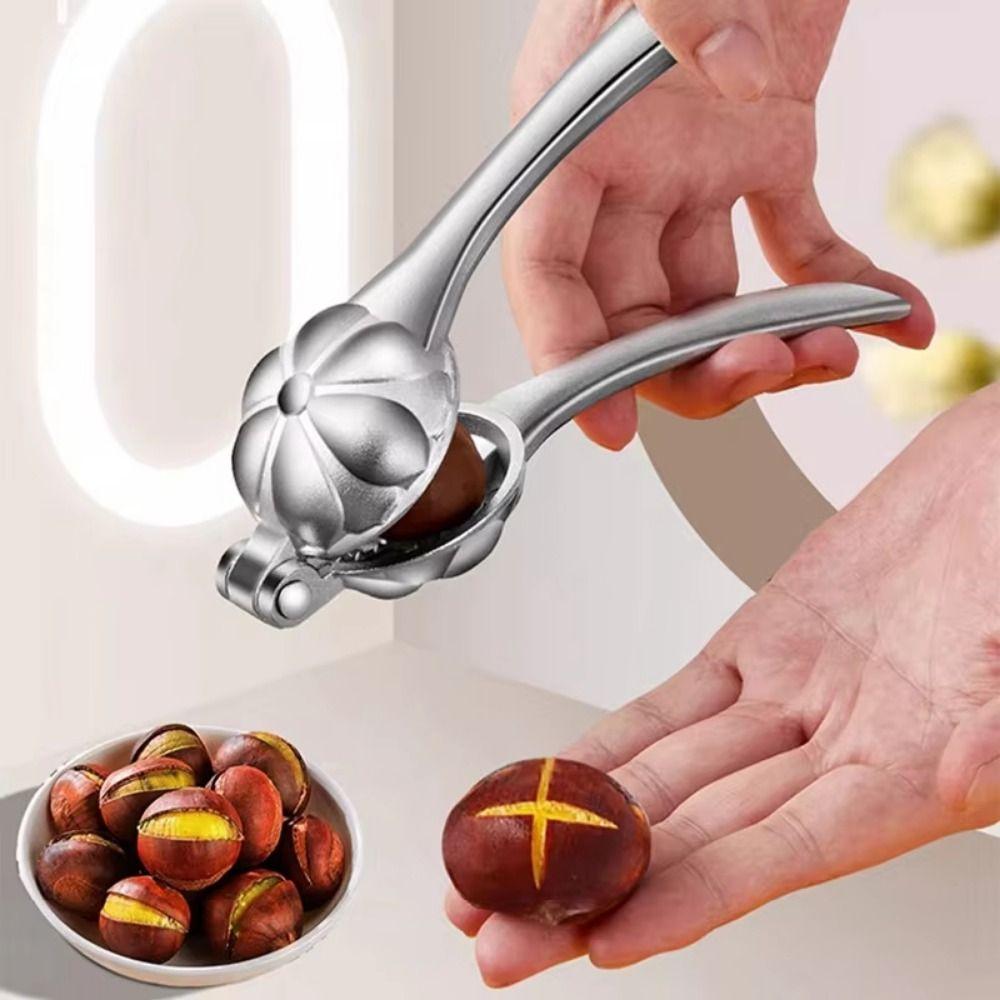 Cross Design Nut Cracker Sheller Non-slip Chestnut Peeling Tool Chestnut Opener  Kitchen Gadgets