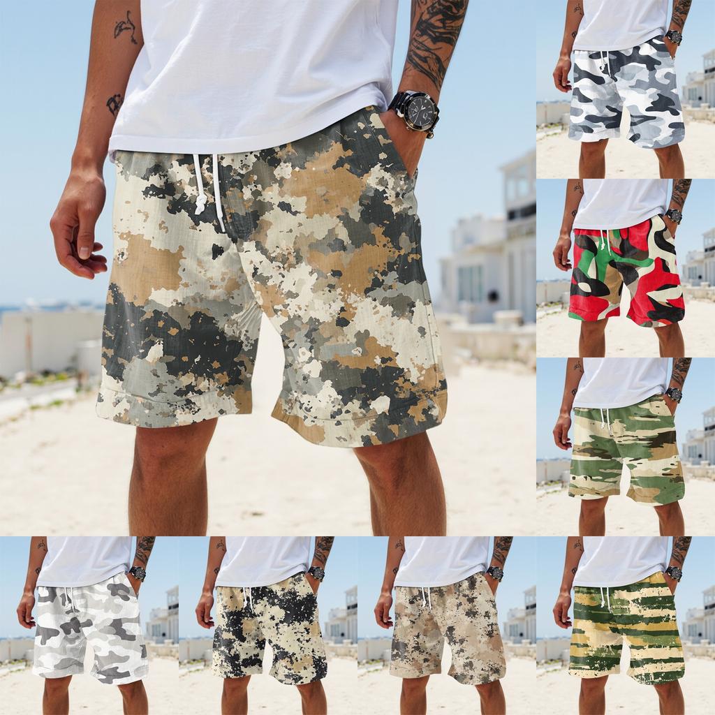 Men's Summer Large Casual Loose Sports Pants Beach Shorts