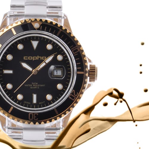 COPHA BRX Men's Watch, Limited Edition, Diver's Design, Date Calendar, Lightweight, Durable, Highly Readable, Analog Quartz Movement, Officially Impor