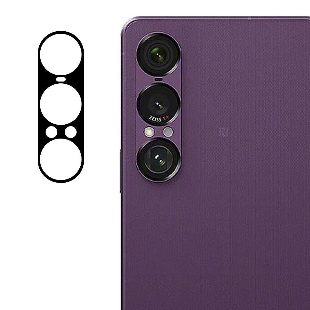 For Sony Xperia 1 VII Tempered Glass Lens Protector Black Silk Printing Camera Lens Film